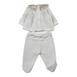 Babyvip Completo 2Pz Maglia-Ghettina In Velluto Panna per Neonata T3848 PANNA BABYVIP 