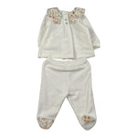 Babyvip Completo 2Pz Maglia-Ghettina In Velluto Panna per Neonata T3848 PANNA BABYVIP 