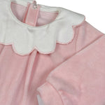 Babyvip Tutina tinta unita In Velluto Rosa per Neonata T3863 ROSA BABYVIP 