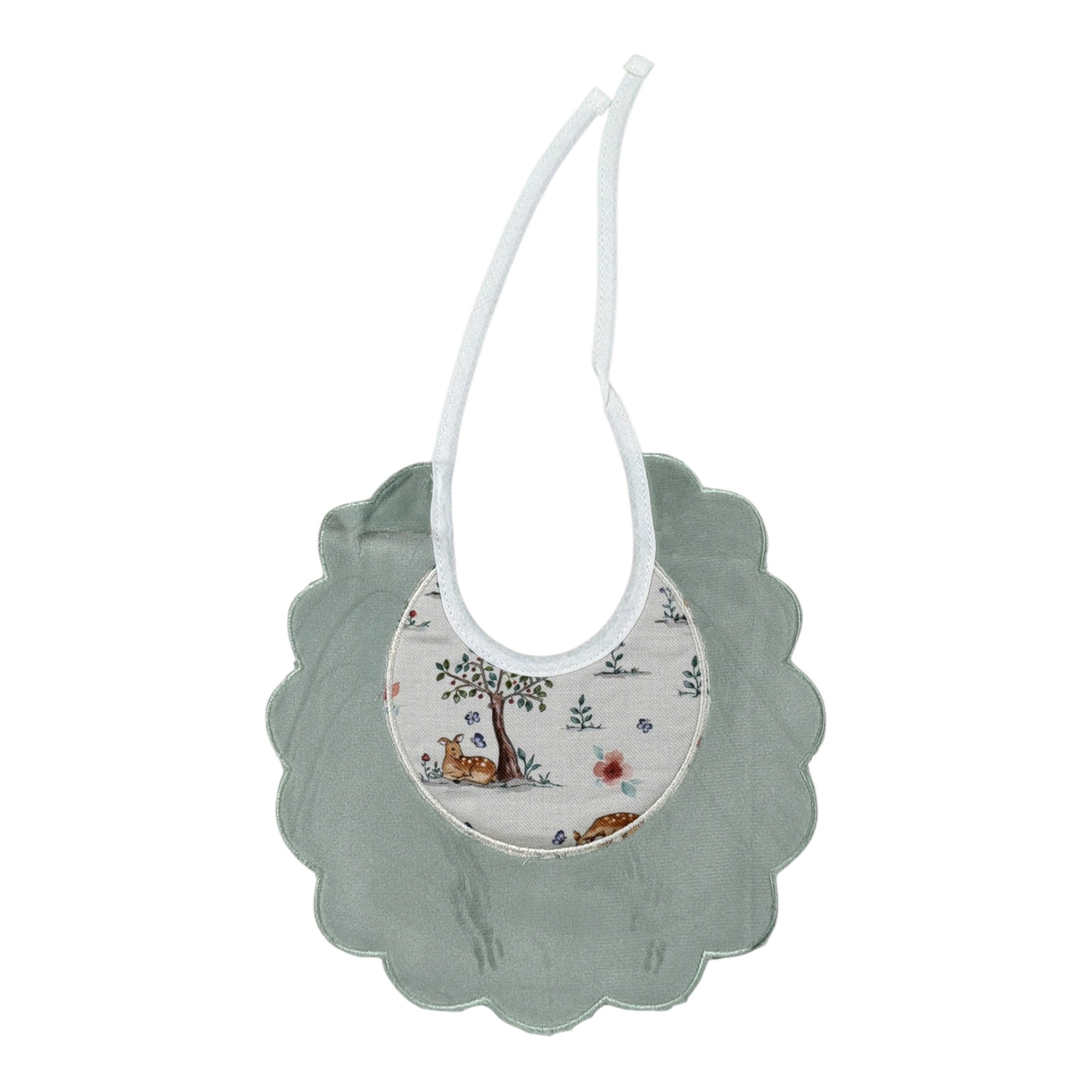 Babyvip Bavetta tinta unita con Fantasia Verde per Neonata T4009 VERDE BABYVIP 