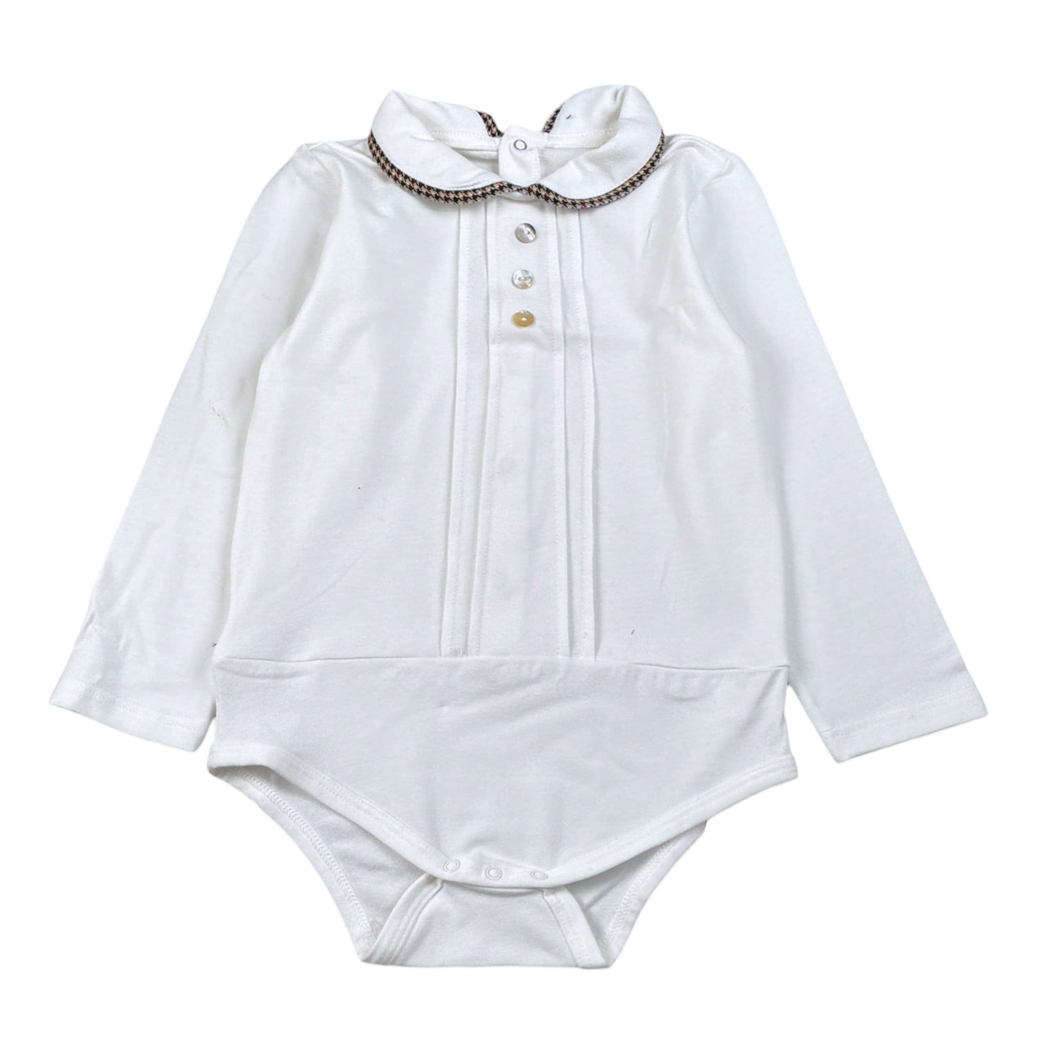 Babyvip Body tinta unita con Colletto Bianco per Bambina T4100 BIANCO BABYVIP 