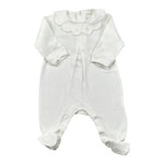 Babyvip Tutina tinta unita con Colletto Bianco per Neonata T4309 BIANCO BABYVIP 