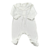 Babyvip Tutina tinta unita con Colletto Bianco per Neonata T4309 BIANCO BABYVIP 