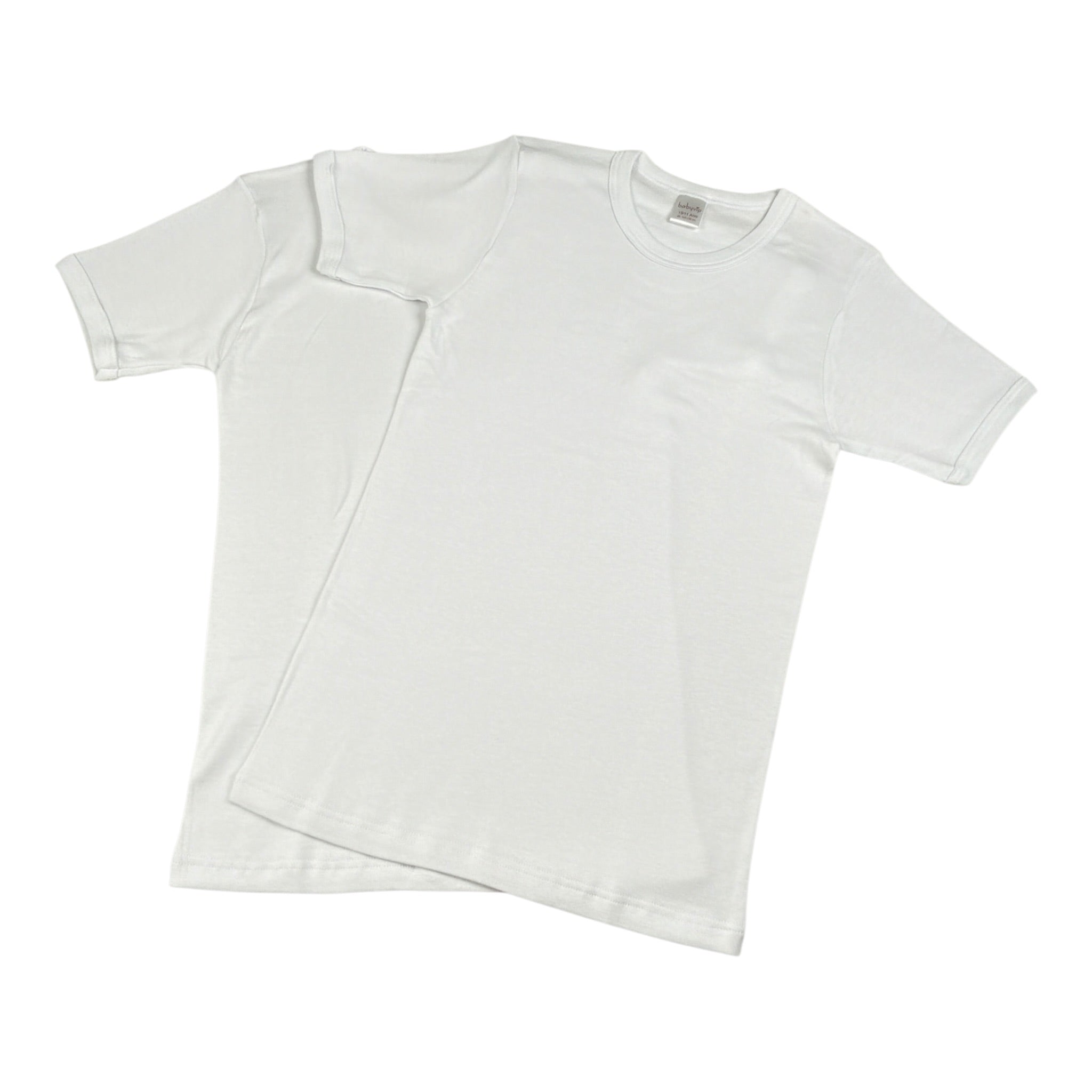 Babyvip Set 2 T-Shirt Intima tinta unita Bianco per Bambino X5055 BIANCO BABYVIP 