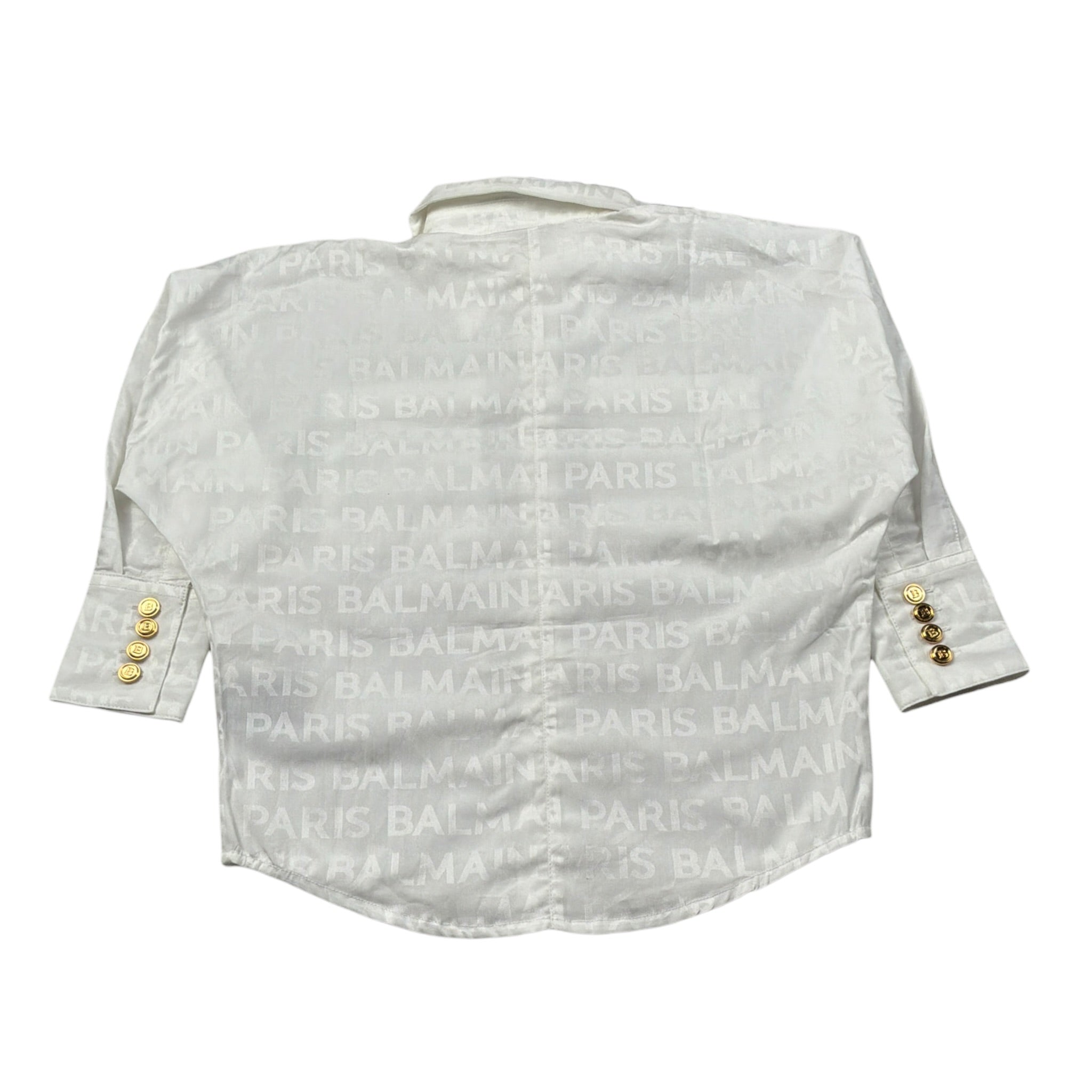 Balmain Camicia Manica Lunga tinta unita Bianco per Bambina 6Q5530 BIANCO BALMAIN 