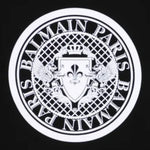 Balmain T-Shirt tinta unita con Logo Nero per Bambino 6QB61 NERO BALMAIN 