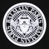 Balmain T-Shirt tinta unita con Logo Nero per Bambino 6QB61 NERO BALMAIN 
