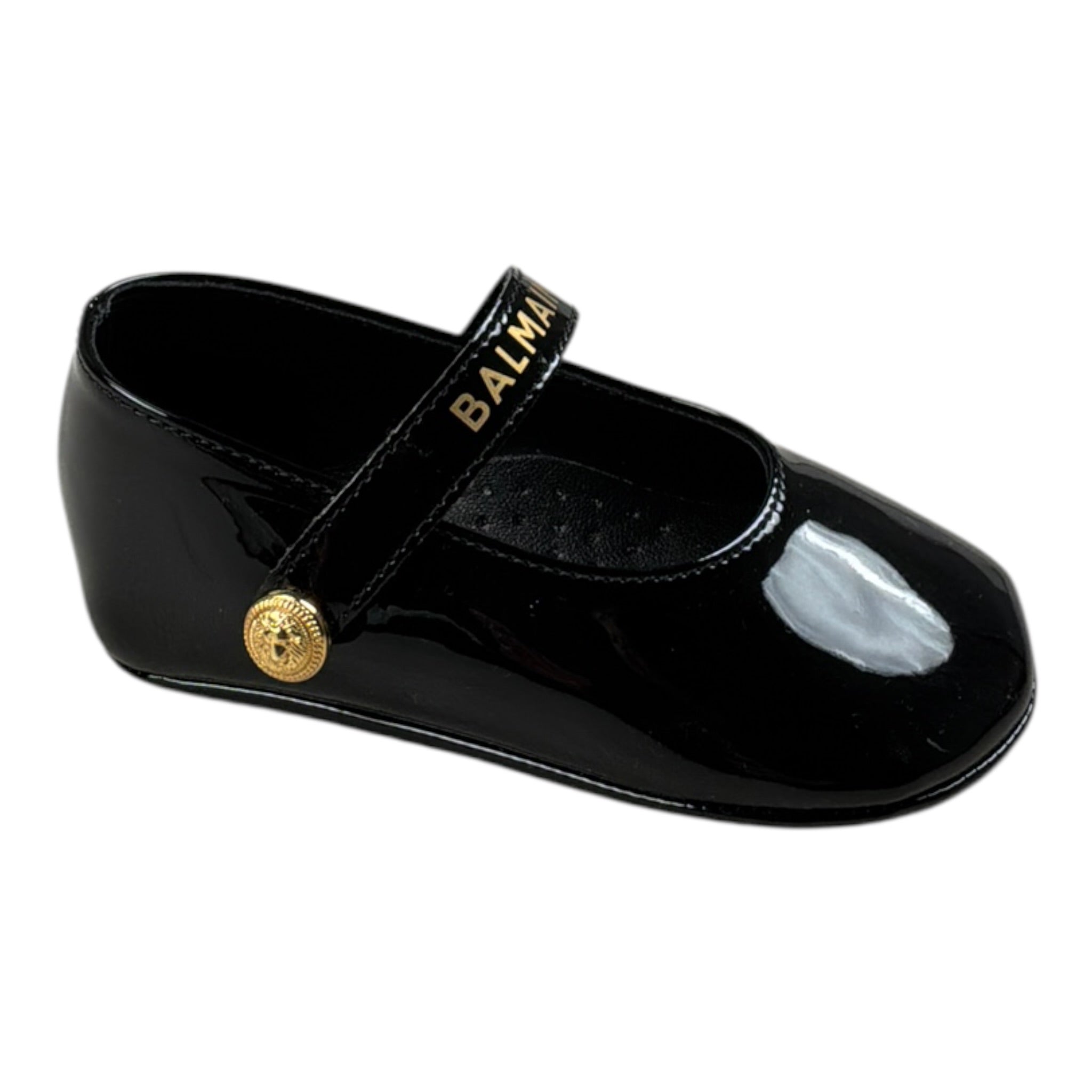 Balmain Ballerine tinta unita Lucide Nero per Neonata BT0006 NERO BALMAIN 