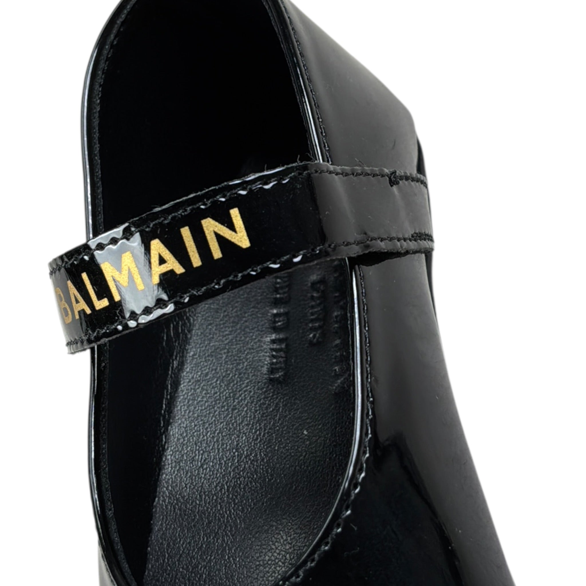 Balmain Ballerine tinta unita Lucide Nero per Neonata BT0006 NERO BALMAIN 