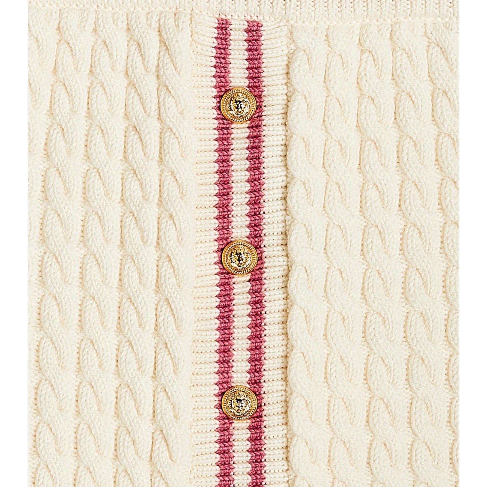 Balmain Gonna In Maglia tinta unita con Finti Bottoni Panna per Bambina BT7A31 PANNA BALMAIN 