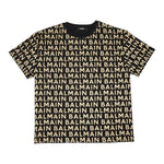 Balmain T-Shirt tinta unita con Logo Nero per Neonato BT8541 NERO BALMAIN 