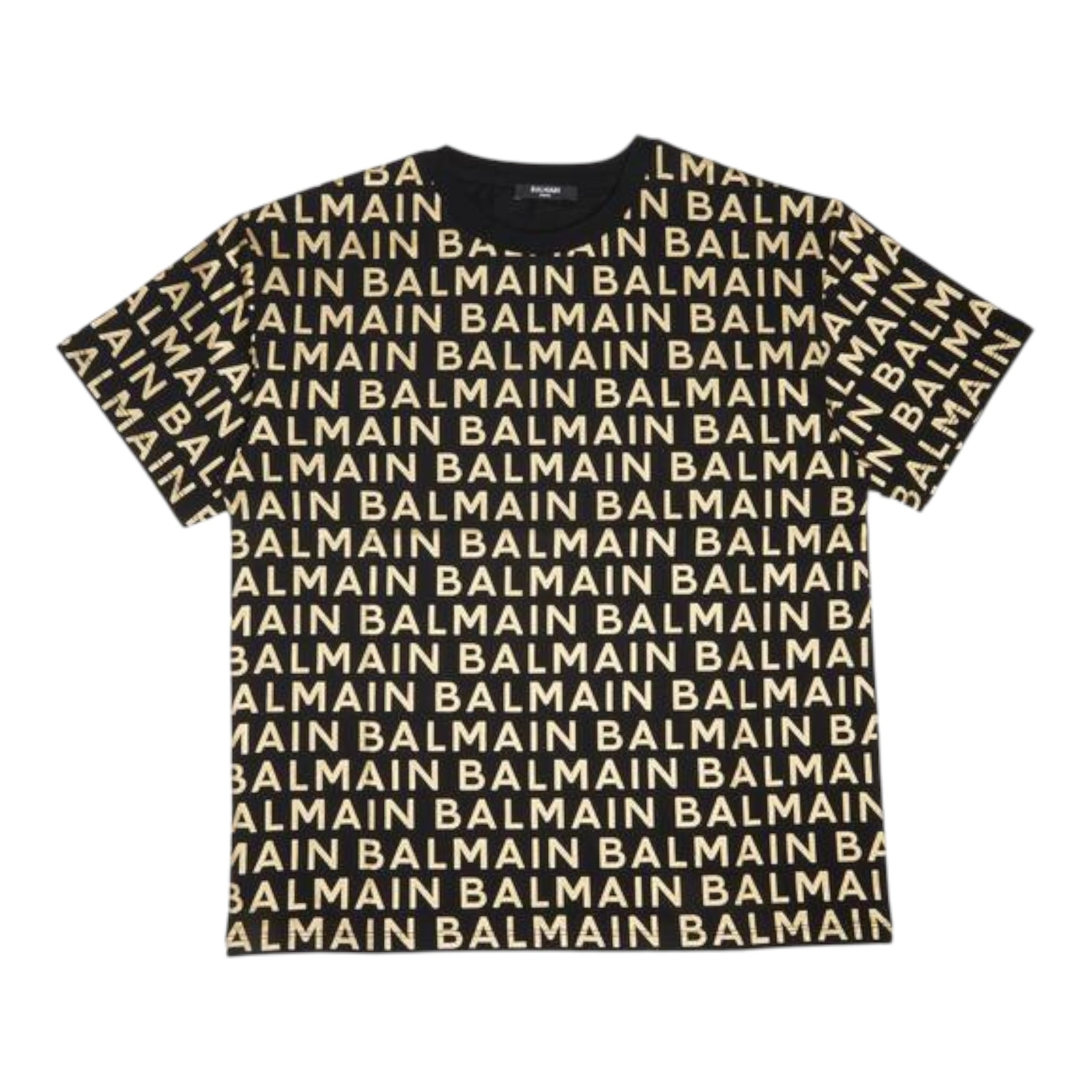 Balmain T-Shirt tinta unita con Logo Nero per Neonato BT8541 NERO BALMAIN 
