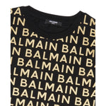 Balmain T-Shirt tinta unita con Logo Nero per Neonato BT8541 NERO BALMAIN 