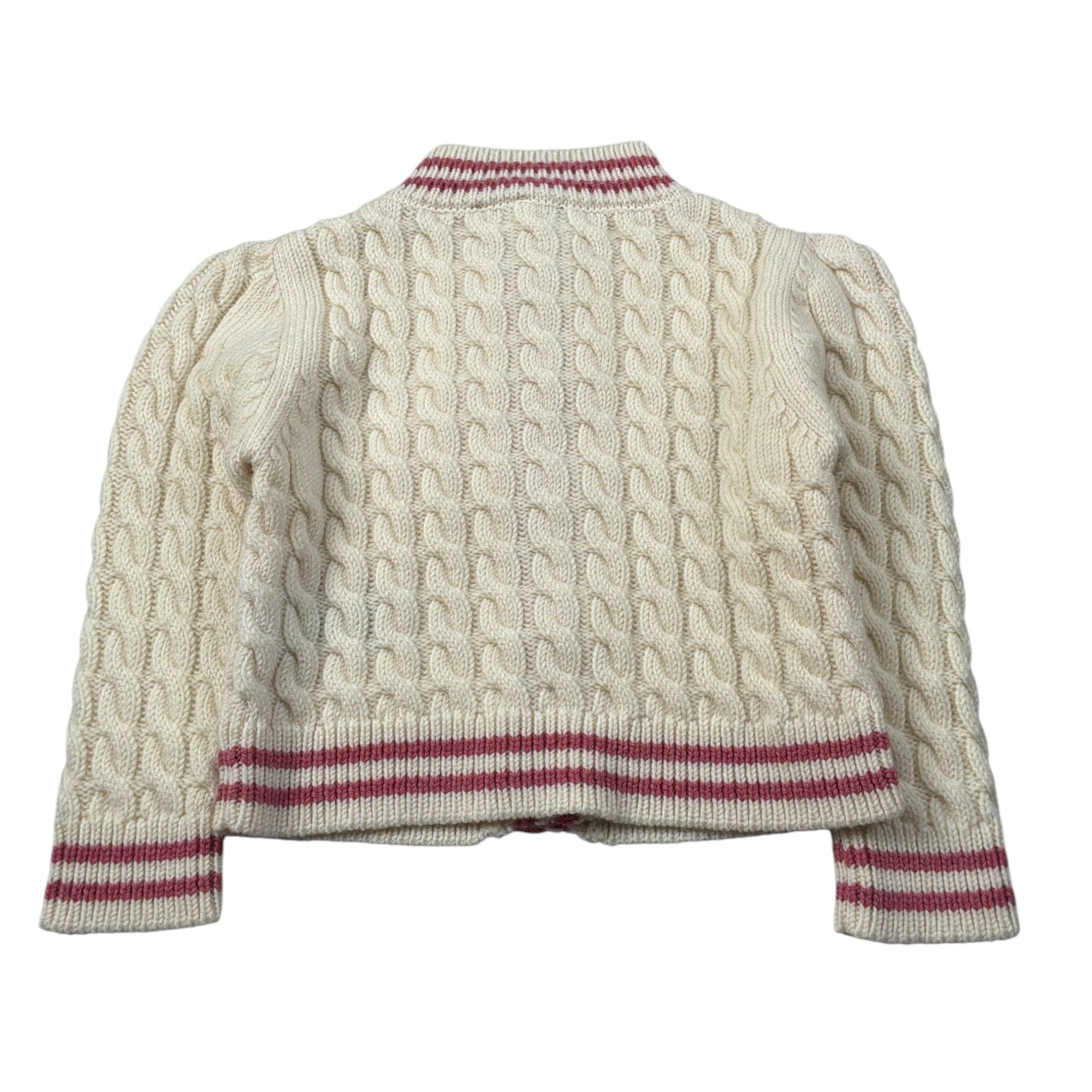 Balmain Cardigan tinta unita con Bottoni In Contrasto Panna per Bambina BT9A70 PANNA BALMAIN 