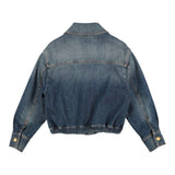 Balmain Giubbino In Denim tinta unita Blu per Bambina BU2A07 BLU BALMAIN 