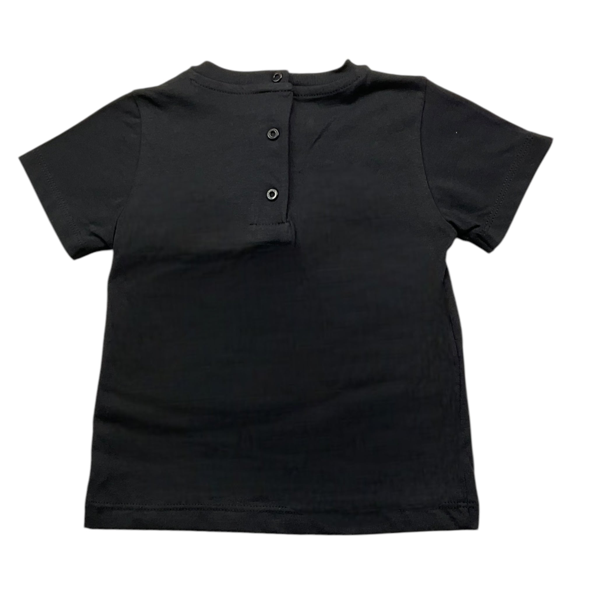Balmain T-Shirt tinta unita con Logo Nero per Neonata BU8011 NERO BALMAIN 