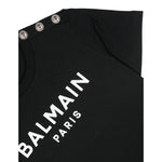 Balmain T-Shirt tinta unita con Logo Nero per Neonato BU8501 NERO BALMAIN 