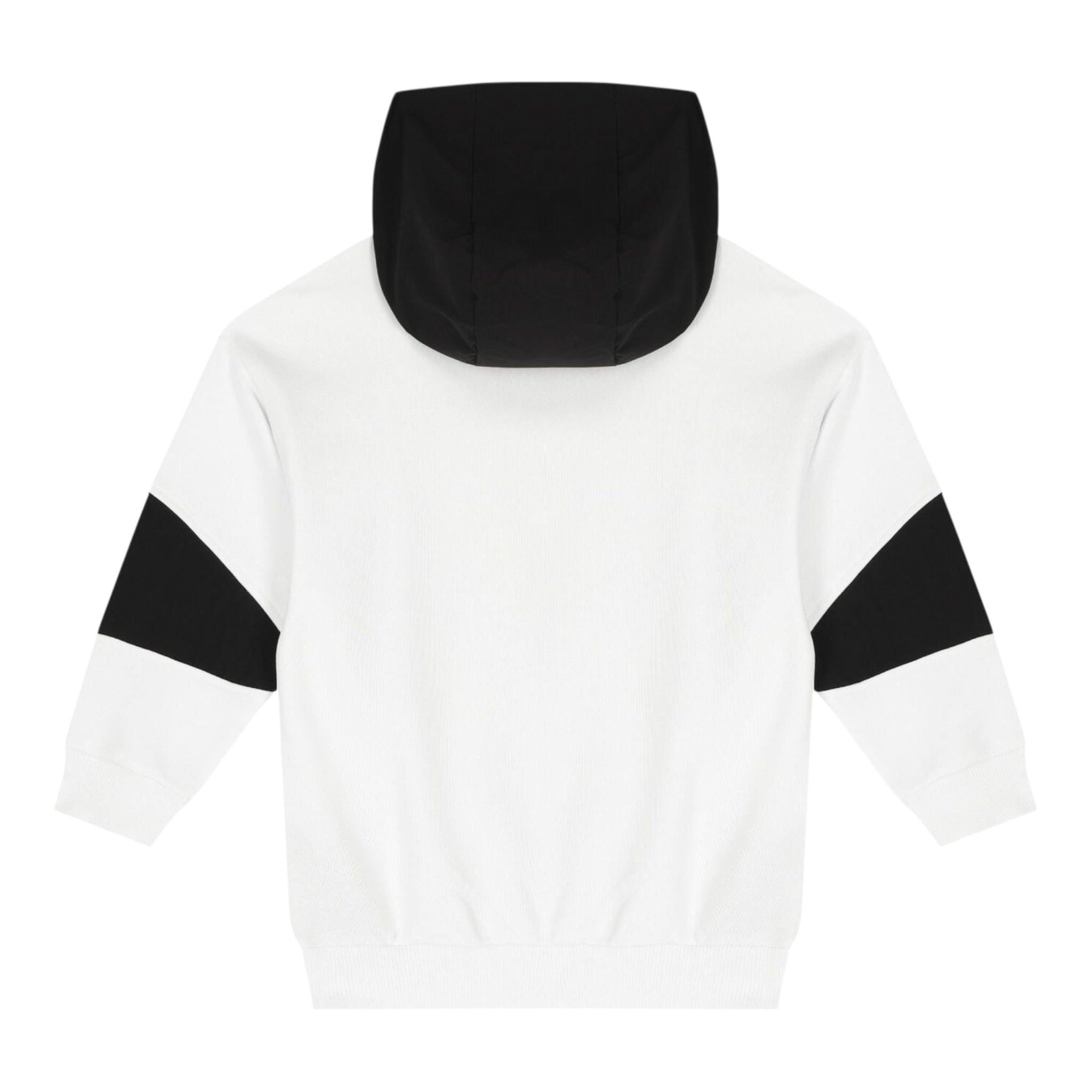 Balmain Felpa Chiusa con Cappuccio Bicolore Bianco/Nero per Bambino BV4Q70 BIANCO/NERO BALMAIN 