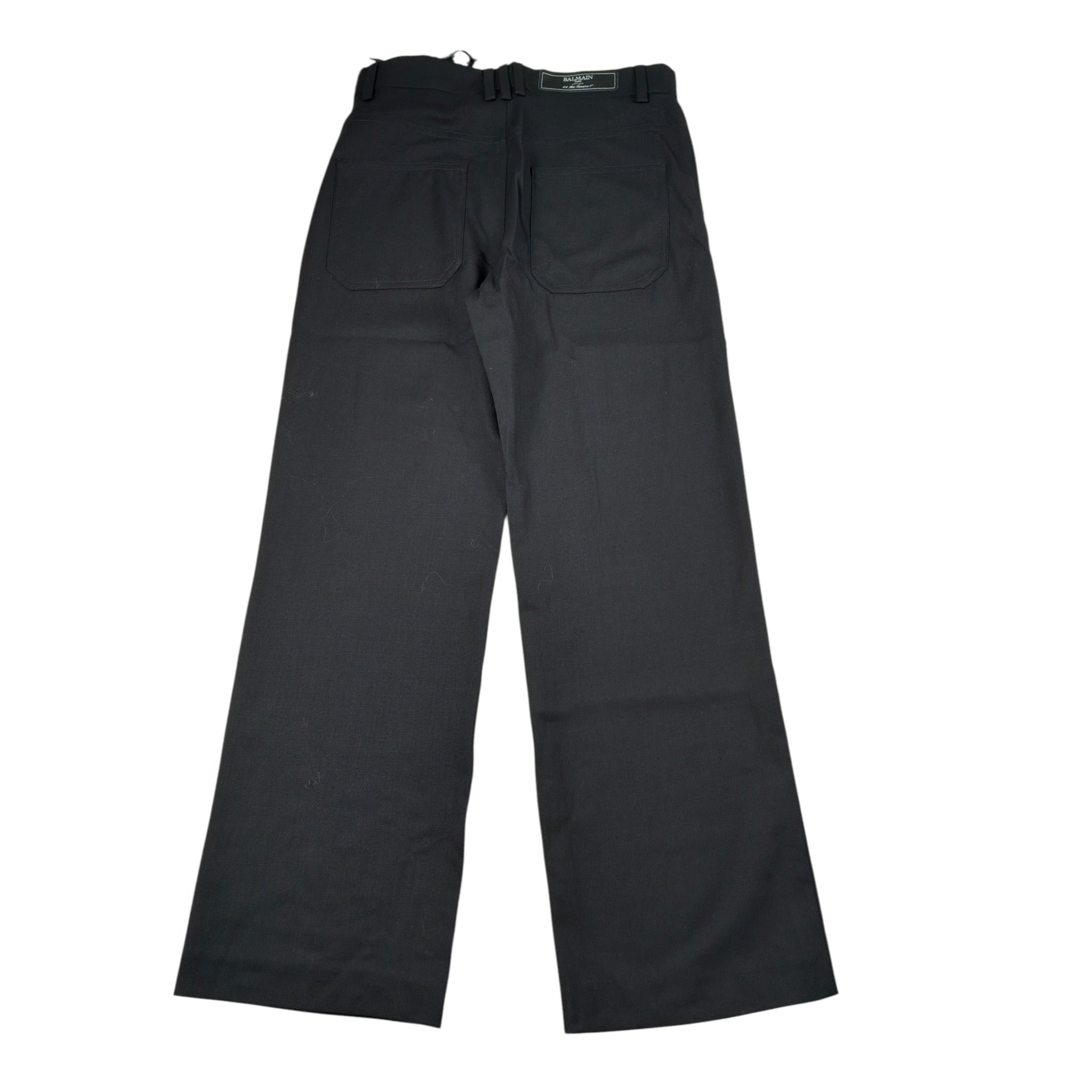 Balmain Pantalone tinta unita con Tasche America Nero per Bambino BV6P30 NERO BALMAIN 