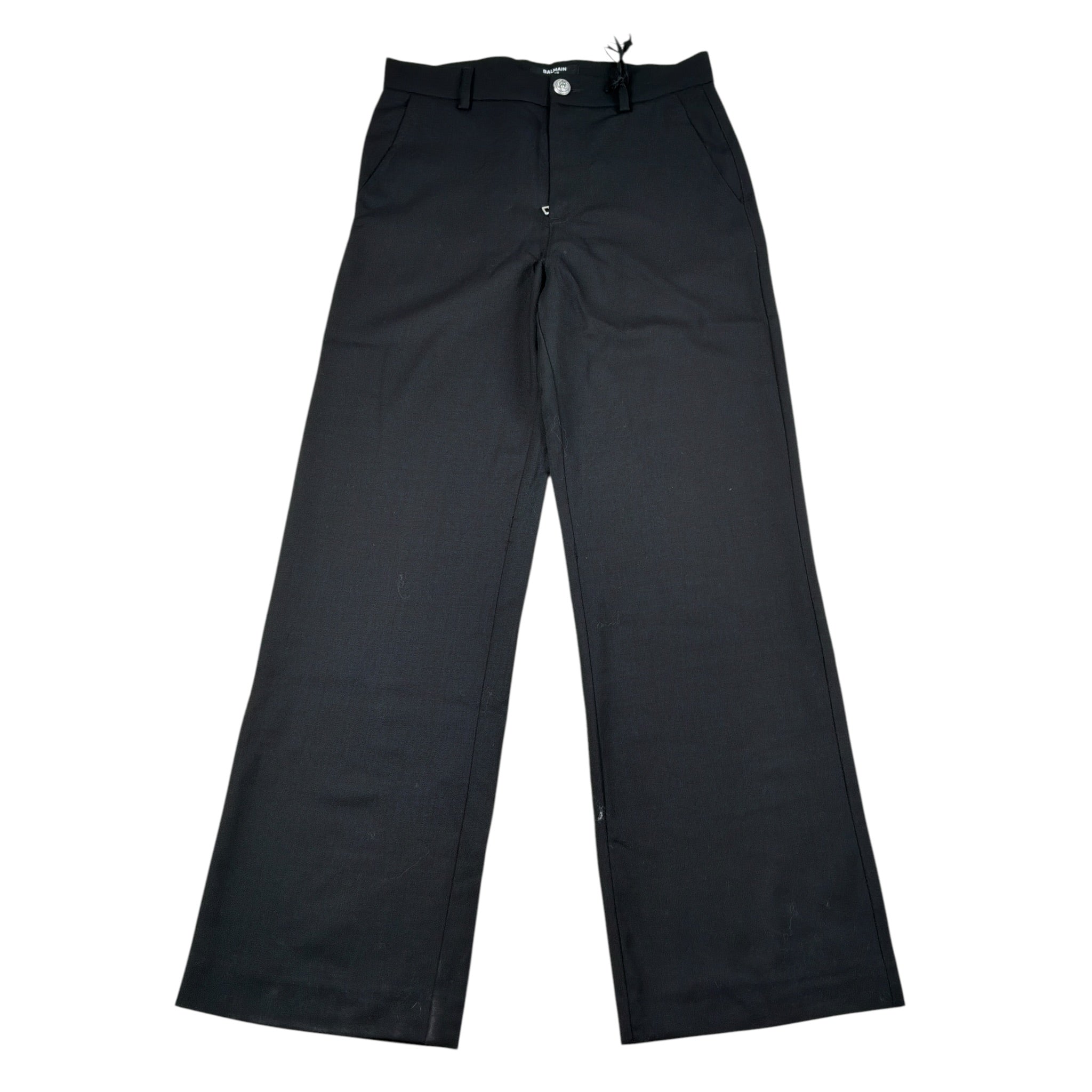 Balmain Pantalone tinta unita con Tasche America Nero per Bambino BV6P30 NERO BALMAIN 