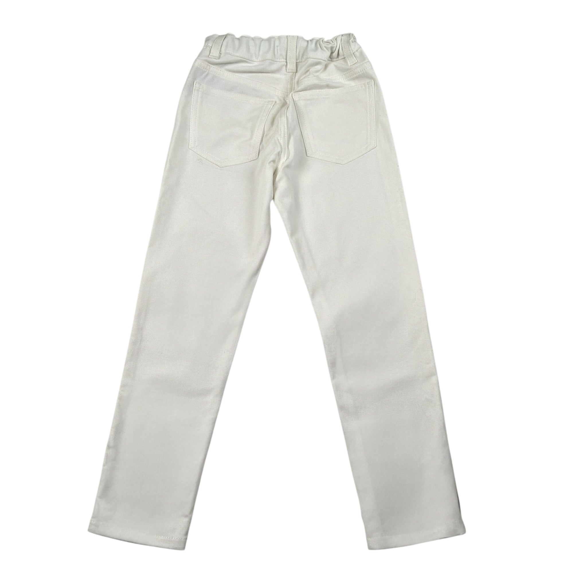 Balmain Jeans tinta unita con Girovita Regolabile Panna per Bambina BV6S50 PANNA BALMAIN 