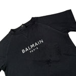 Balmain T-Shirt tinta unita con Logo Nero per Neonato BV8511 NERO BALMAIN 