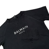 Balmain T-Shirt tinta unita con Logo Nero per Neonato BV8511 NERO BALMAIN 