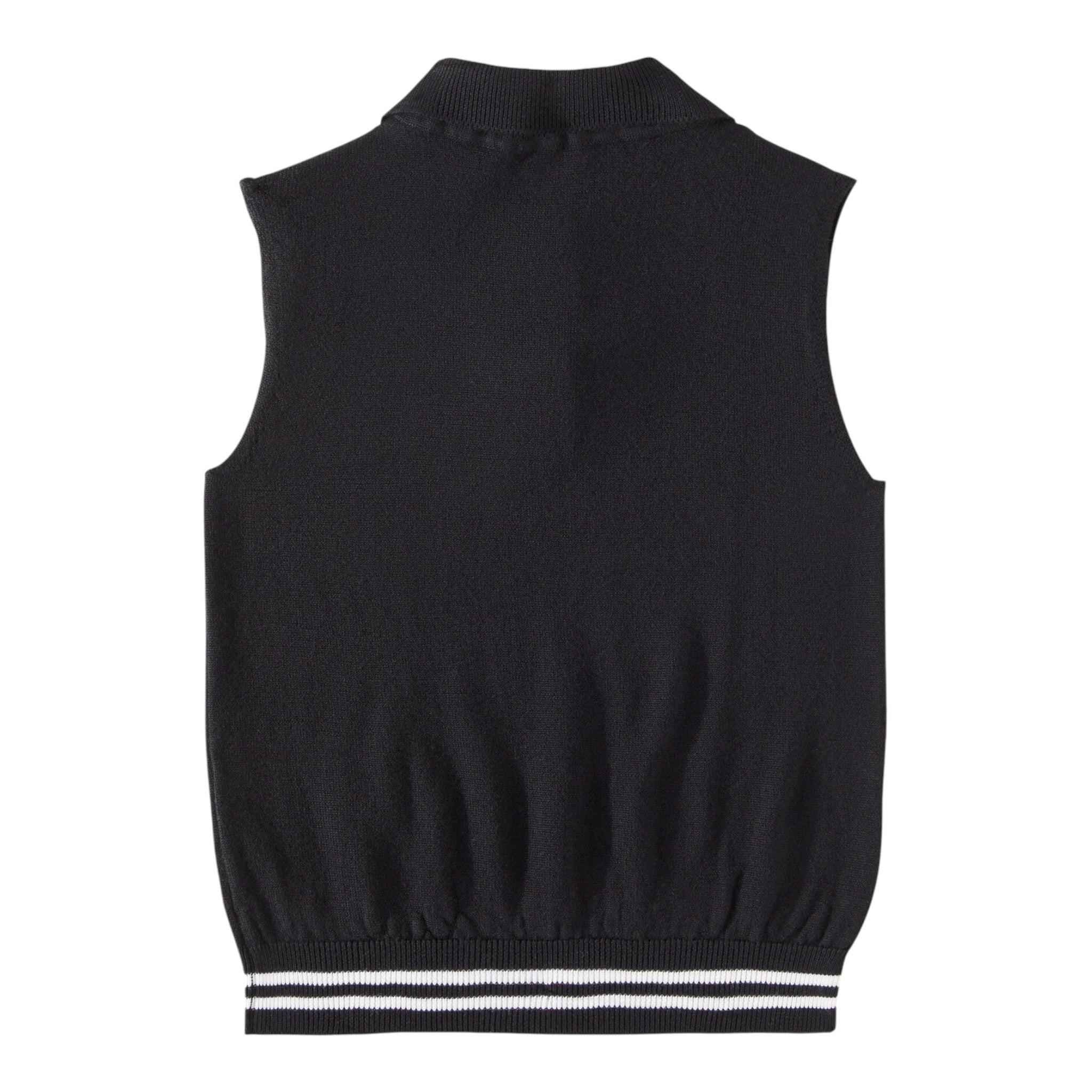 Balmain Gilet In Maglia tinta unita con Logo Nero per Bambino BV9P32 NERO BALMAIN 