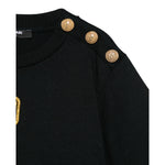 Balmain T-Shirt tinta unita con Logo Nero per Neonata BW8581 NERO BALMAIN 