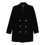 Balmain Cappotto tinta unita con Bottoni Nero per Bambina BX2Q10 NERO BALMAIN 