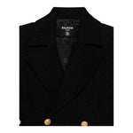 Balmain Cappotto tinta unita con Bottoni Nero per Bambina BX2Q10 NERO BALMAIN 