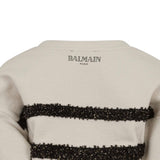 Balmain Felpa tinta unita con Applicazioni Beige per Bambina BX4A20 BEIGE BALMAIN 