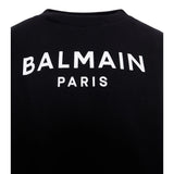 Balmain Felpa Chiusa Girocollo con Logo Nero per Bambino BX4P10 NERO BALMAIN 