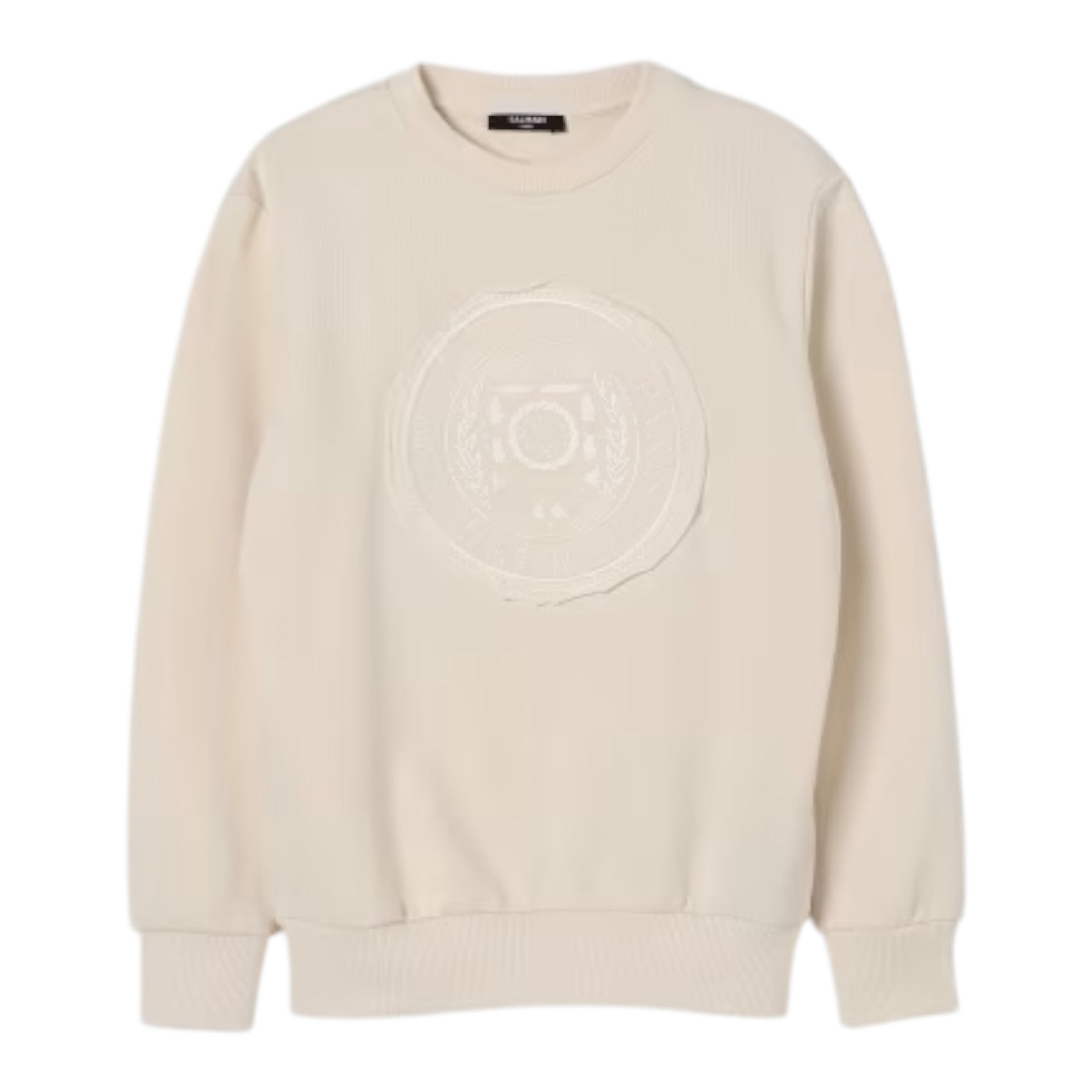 Balmain Felpa Chiusa Girocollo tinta unita Panna per Bambino BX4Q40 PANNA BALMAIN 
