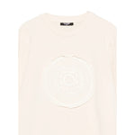 Balmain Felpa Chiusa Girocollo tinta unita Panna per Bambino BX4Q40 PANNA BALMAIN 