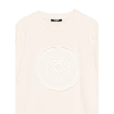 Balmain Felpa Chiusa Girocollo tinta unita Panna per Bambino BX4Q40 PANNA BALMAIN 