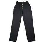 Balmain Pantalone tinta unita con Bottoni Nero per Bambina BX6A0I NERO BALMAIN 