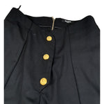 Balmain Pantalone tinta unita con Bottoni Nero per Bambina BX6A0I NERO BALMAIN 