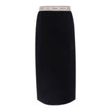 Balmain Gonna tinta unita con Elastico In Vita Logato Nero per Bambina BX7A34 NERO BALMAIN 
