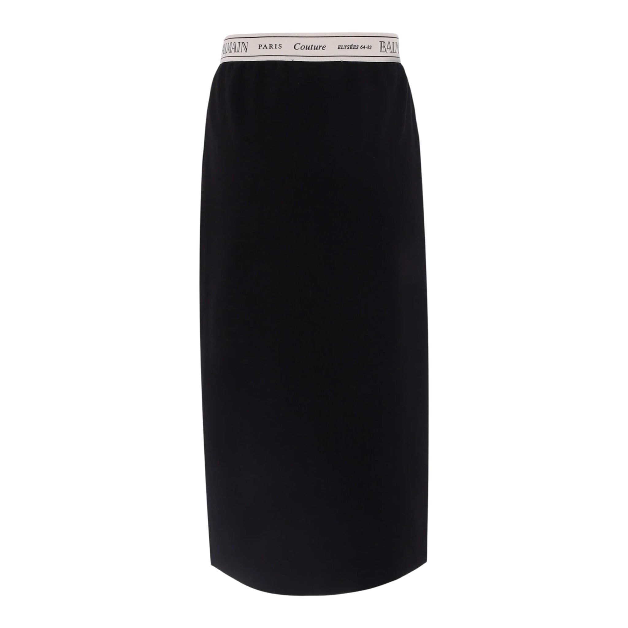 Balmain Gonna tinta unita con Elastico In Vita Logato Nero per Bambina BX7A34 NERO BALMAIN 