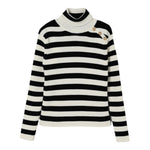 Balmain Maglia tinta unita con Fantasia A Righe Panna per Bambina BX9A40 PANNA BALMAIN 
