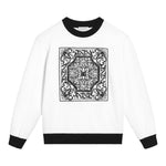 Balmain Felpa Chiusa Girocollo tinta unita con Stampa Bianco per Bambino L4JWKT BIANCO BALMAIN 