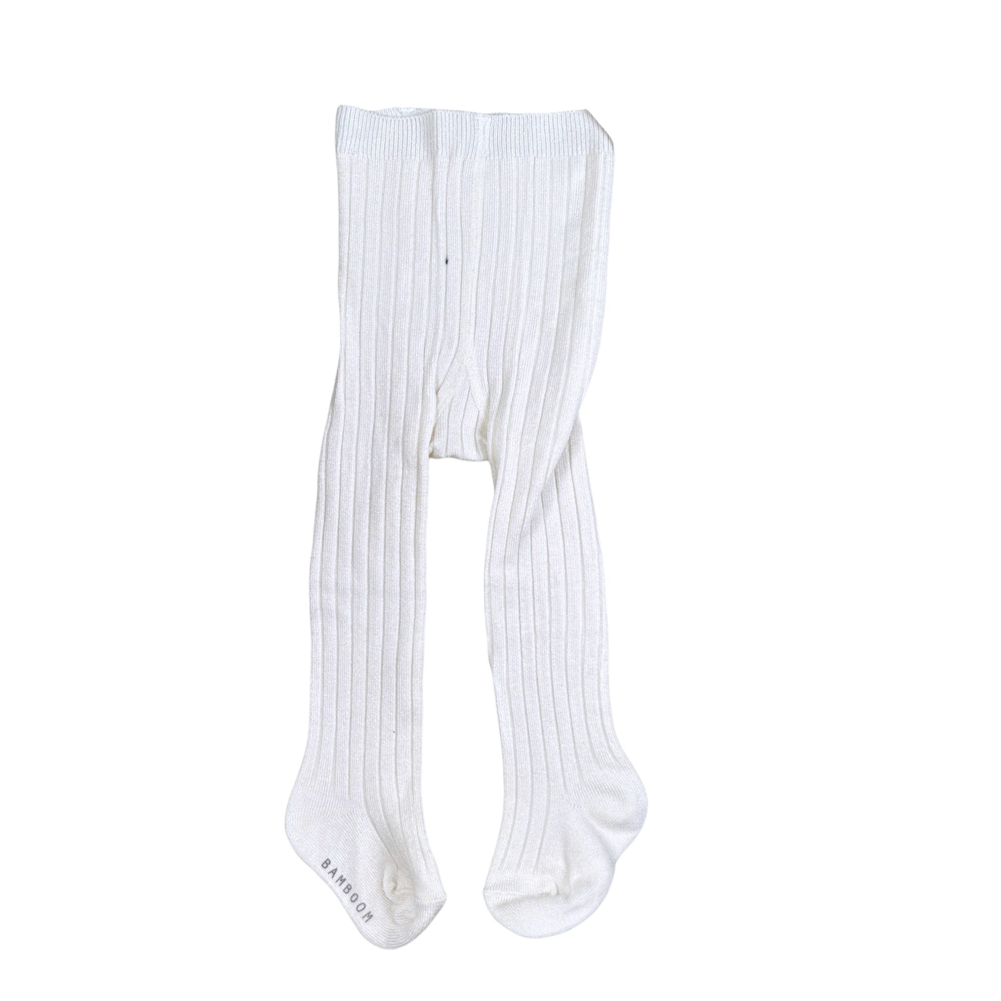 Bamboom+Babies Calze tinta unita con Logo Panna per Neonata CALZ PANNA BAMBOOM+BABIES 