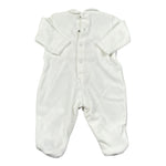 Barcellino Tutina tinta unita con Finto Gilet Bianco per Neonato 105102 BIANCO BARCELLINO 