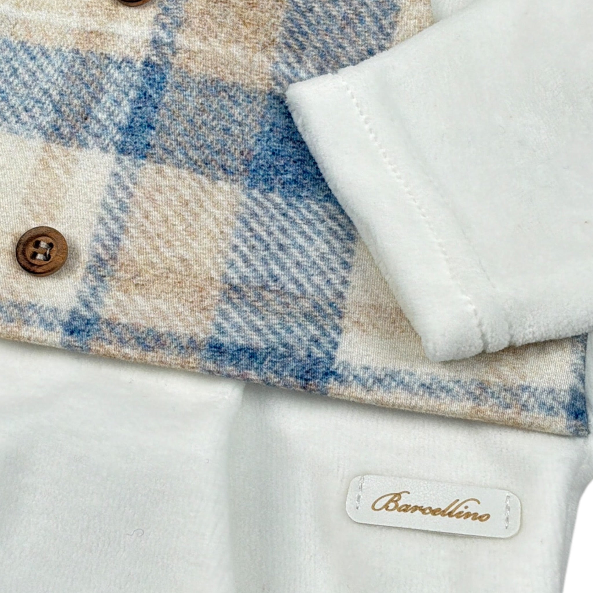 Barcellino Tutina tinta unita con Finto Gilet Bianco per Neonato 105102 BIANCO BARCELLINO 