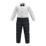 Barcellino Abito Cerimonia 3Pz Papillon-Camicia-Pantalone Bianco per Neonato 105406L BIANCO BARCELLINO 