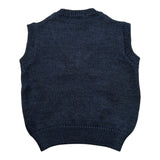 Barcellino Gilet tinta unita In Filo Blu per Neonato 105425 BLU BARCELLINO 