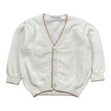 Barcellino Cardigan tinta unita con Bottoni Bianco per Neonato 110626 BIANCO BARCELLINO 