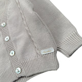 Barcellino Cardigan tinta unita Beige per Neonato 1151055 BEIGE BARCELLINO 