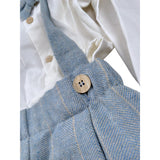 Barcellino Completo 3Pz Camicia Body-Papillon-Salopette-Cardigan Bianco per Neonato 115105 BIANCO BARCELLINO 
